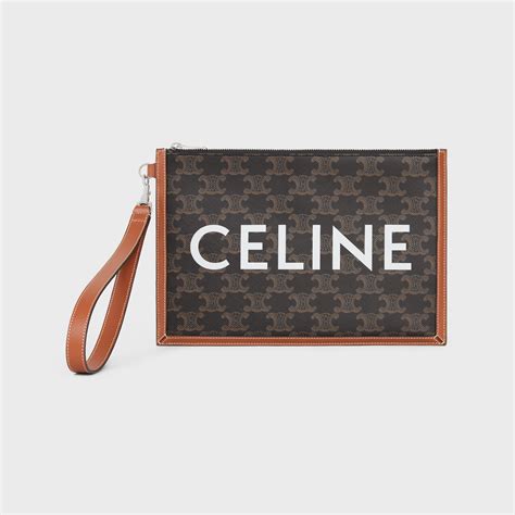 celine pochette en toile triomphe|celine triomphe wallet.